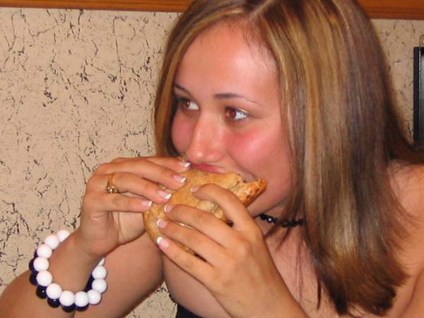 Nicole eating Subway_2